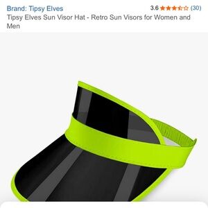 Tipsy Elves Bright Green and Black Visor Hat